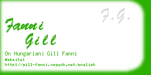 fanni gill business card